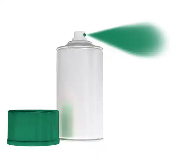 Can of dark green spray paint. Need touch up paint for your AlleyOOP trampoline? Our dark green trampoline touch up paint is perfect for fixing scrapes and marks.