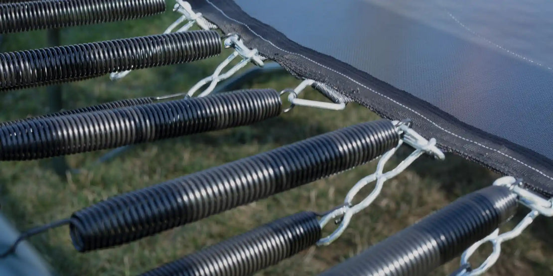 AlleyOOP trampoline close up of shocks