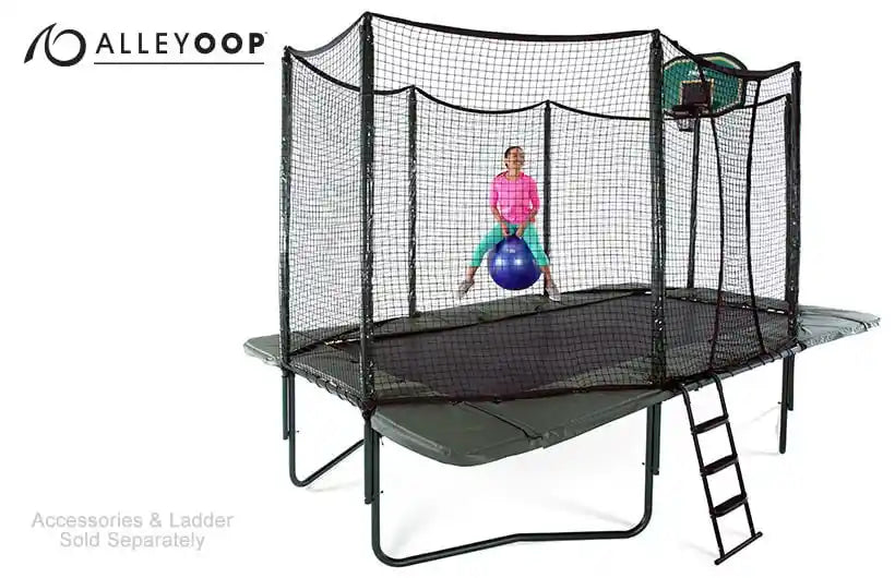 AlleyOOP 10'×17' Rectangle Trampoline with Enclosure
